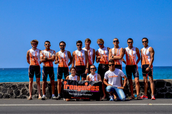 ironguides high performance training has been qualifying athletes every year since 2007 for the Ironman World Championships in Kona. Pic: Team in 2011 with 11 athletes